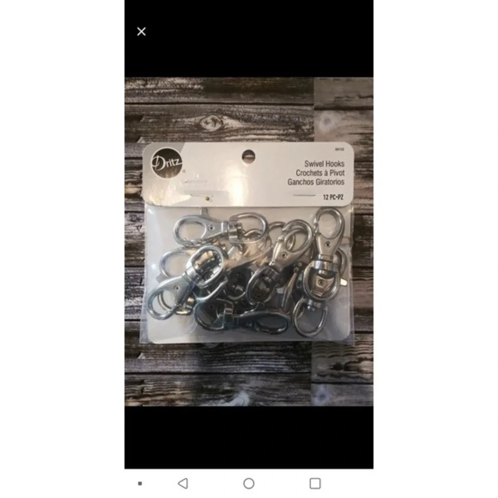 Dritz 1/2 Swivel Hook with D‎ Rings 12pc Package NEW